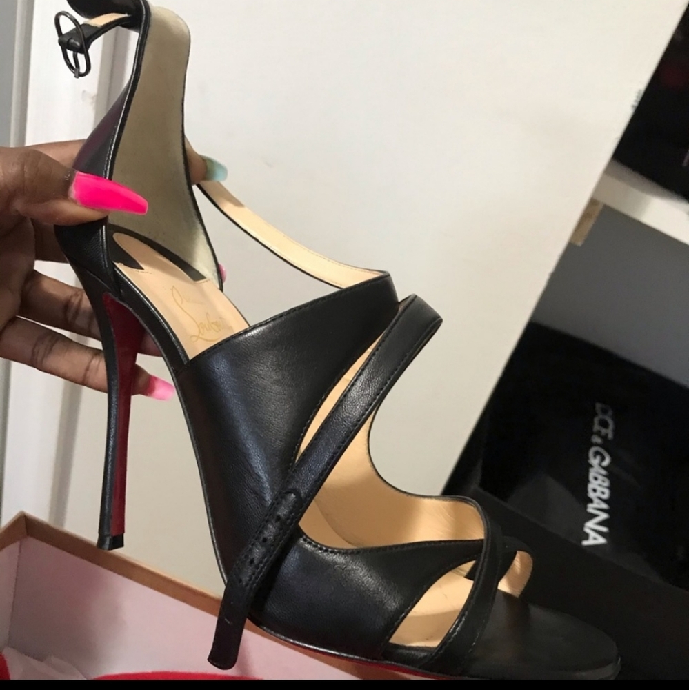 ❤️HP❤️❌️SOLD❌️Christian Louboutin Malefissima 100mm Crisscross Red Sole Sandal❤️ - Picture 7 of 9
